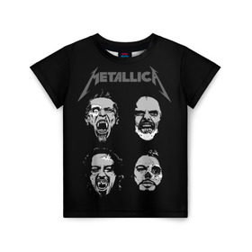 Детская футболка 3D с принтом Metallica в городе Новоалтайск, 100% гипоаллергенный полиэфир | прямой крой, круглый вырез горловины, длина до линии бедер, чуть спущенное плечо, ткань немного тянется | american | band | cliff burton | dave mustaine | hard | james hatfield | jason newsted | kirk hammett | lars ulrich | metal | metallica | robert trujillo | rock | ron mcgowney | thrash | американская | джеймс хэтфилд | ларс ул | метал группа | трэш метал 
