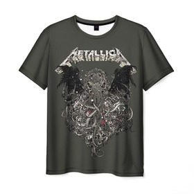 Мужская футболка 3D с принтом Metallica в городе Новоалтайск, 100% полиэфир | прямой крой, круглый вырез горловины, длина до линии бедер | american | band | cliff burton | dave mustaine | hard | james hatfield | jason newsted | kirk hammett | lars ulrich | metal | metallica | robert trujillo | rock | ron mcgowney | thrash | американская | джеймс хэтфилд | ларс ул | метал группа | трэш метал 