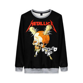 Женский свитшот 3D с принтом Metallica в городе Новоалтайск, 100% полиэстер с мягким внутренним слоем | круглый вырез горловины, мягкая резинка на манжетах и поясе, свободная посадка по фигуре | american | band | cliff burton | dave mustaine | hard | james hatfield | jason newsted | kirk hammett | lars ulrich | metal | metallica | robert trujillo | rock | ron mcgowney | thrash | американская | джеймс хэтфилд | ларс ул | метал группа | трэш метал 