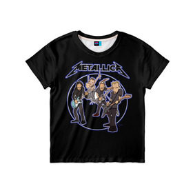 Детская футболка 3D с принтом Metallica в городе Новоалтайск, 100% гипоаллергенный полиэфир | прямой крой, круглый вырез горловины, длина до линии бедер, чуть спущенное плечо, ткань немного тянется | american | band | cliff burton | dave mustaine | hard | james hatfield | jason newsted | kirk hammett | lars ulrich | metal | metallica | robert trujillo | rock | ron mcgowney | thrash | американская | джеймс хэтфилд | ларс ул | метал группа | трэш метал 