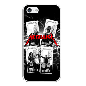 Чехол для iPhone 5/5S матовый с принтом Metallica в городе Новоалтайск, Силикон | Область печати: задняя сторона чехла, без боковых панелей | cliff burton | dave mustaine | james hatfield | jason newsted | kirk hammett | lars ulrich | metallica | robert trujillo | rock | ron mcgowney | thrash | дж | джеймс хэтфилд | кирк хэмметт | клифф бёртон | ларс ульрих | метал группа | роберт трухильо | тр