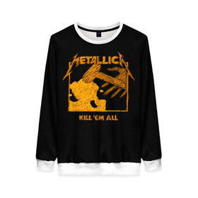 Женский свитшот 3D с принтом Metallica в городе Новоалтайск, 100% полиэстер с мягким внутренним слоем | круглый вырез горловины, мягкая резинка на манжетах и поясе, свободная посадка по фигуре | american | band | cliff burton | dave mustaine | hard | james hatfield | jason newsted | kirk hammett | lars ulrich | metal | metallica | robert trujillo | rock | ron mcgowney | thrash | американская | джеймс хэтфилд | ларс ул | метал группа | трэш метал 