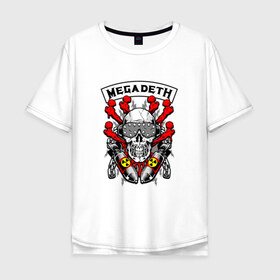 Мужская футболка хлопок Oversize с принтом Megadeth в городе Новоалтайск, 100% хлопок | свободный крой, круглый ворот, “спинка” длиннее передней части | megadet | megadeth | группа | дирк вербурен | дэвид эллефсон | дэйв мастейн | кико лоурейро | мегадет | мегадетх | метал | рок | трэш | трэшметал | тяжелый | хард | хардрок | хеви | хевиметал