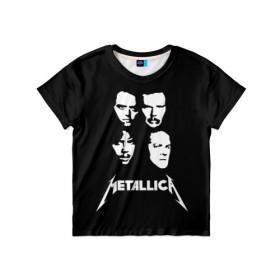 Детская футболка 3D с принтом Metallica в городе Новоалтайск, 100% гипоаллергенный полиэфир | прямой крой, круглый вырез горловины, длина до линии бедер, чуть спущенное плечо, ткань немного тянется | american | band | cliff burton | dave mustaine | hard | james hatfield | jason newsted | kirk hammett | lars ulrich | metal | metallica | robert trujillo | rock | ron mcgowney | thrash | американская | джеймс хэтфилд | ларс ул | метал группа | трэш метал 