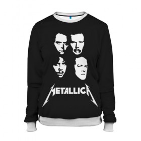 Женский свитшот 3D с принтом Metallica в городе Новоалтайск, 100% полиэстер с мягким внутренним слоем | круглый вырез горловины, мягкая резинка на манжетах и поясе, свободная посадка по фигуре | american | band | cliff burton | dave mustaine | hard | james hatfield | jason newsted | kirk hammett | lars ulrich | metal | metallica | robert trujillo | rock | ron mcgowney | thrash | американская | джеймс хэтфилд | ларс ул | метал группа | трэш метал 