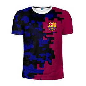 Мужская футболка 3D спортивная с принтом FC Barca 2018 Creative uniform в городе Новоалтайск, 100% полиэстер с улучшенными характеристиками | приталенный силуэт, круглая горловина, широкие плечи, сужается к линии бедра | fc | fc barcelona | fcb | fly emirates | ronaldo | абстракция | барселона | геометрия | зож | клуб | линии | месси | модные | мяч | реал мадрид | спорт | спортивные | тренды | футбол | футбольный клуб | эмблема