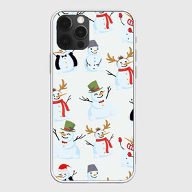 Чехол для iPhone 12 Pro Max с принтом Снеговики в городе Новоалтайск, Силикон |  | Тематика изображения на принте: зима | мороз | новый год | снег | снеговики