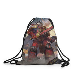 Рюкзак-мешок 3D с принтом Warhammer 40000 в городе Новоалтайск, 100% полиэстер | плотность ткани — 200 г/м2, размер — 35 х 45 см; лямки — толстые шнурки, застежка на шнуровке, без карманов и подкладки | crusade | eternal | броня | воины | воители | доспехи | игры | фантастика | фэнтези