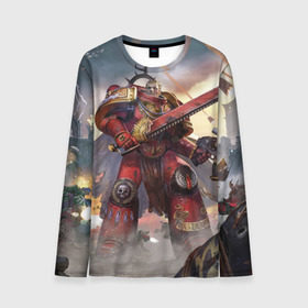Мужской лонгслив 3D с принтом Warhammer 40000 в городе Новоалтайск, 100% полиэстер | длинные рукава, круглый вырез горловины, полуприлегающий силуэт | crusade | eternal | броня | воины | воители | доспехи | игры | фантастика | фэнтези