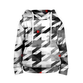 Детская толстовка 3D с принтом gray geometry collection в городе Новоалтайск, 100% полиэстер | двухслойный капюшон со шнурком для регулировки, мягкие манжеты на рукавах и по низу толстовки, спереди карман-кенгуру с мягким внутренним слоем | abstraction | geometry | абстракция | геометрия | грань | краски | кубик | кубики | линии | мозаика | разноцветные | ребро | текстура | тени | узор