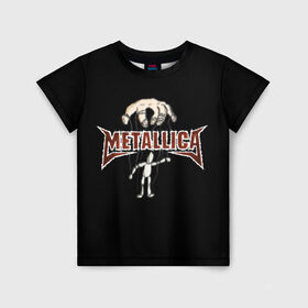 Детская футболка 3D с принтом Metallica в городе Новоалтайск, 100% гипоаллергенный полиэфир | прямой крой, круглый вырез горловины, длина до линии бедер, чуть спущенное плечо, ткань немного тянется | american | band | cliff burton | dave mustaine | hard | james hatfield | jason newsted | kirk hammett | lars ulrich | metal | metallica | robert trujillo | rock | ron mcgowney | thrash | американская | джеймс хэтфилд | ларс ул | метал группа | трэш метал 