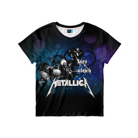 Детская футболка 3D с принтом Metallica в городе Новоалтайск, 100% гипоаллергенный полиэфир | прямой крой, круглый вырез горловины, длина до линии бедер, чуть спущенное плечо, ткань немного тянется | american | band | cliff burton | dave mustaine | hard | james hatfield | jason newsted | kirk hammett | lars ulrich | metal | metallica | robert trujillo | rock | ron mcgowney | thrash | американская | джеймс хэтфилд | ларс ул | метал группа | трэш метал 