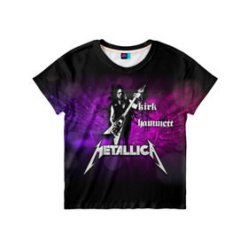 Детская футболка 3D с принтом Metallica в городе Новоалтайск, 100% гипоаллергенный полиэфир | прямой крой, круглый вырез горловины, длина до линии бедер, чуть спущенное плечо, ткань немного тянется | cliff burton | dave mustaine | hard | james hatfield | jason newsted | kirk hammett | lars ulrich | metal | metallica | robert trujillo | rock | ron mcgowney | thrash | джеймс хэтфилд | кирк хэмметт | клифф бёртон | ларс ульрих | метал группа | роберт | т