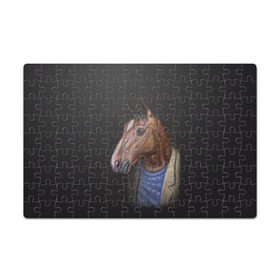 Пазл магнитный 126 элементов с принтом BoJack в городе Новоалтайск, полимерный материал с магнитным слоем | 126 деталей, размер изделия —  180*270 мм | bojack horseman | конь боджек | лошадь боджек