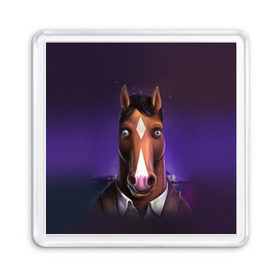 Магнит 55*55 с принтом BoJack в городе Новоалтайск, Пластик | Размер: 65*65 мм; Размер печати: 55*55 мм | Тематика изображения на принте: bojack horseman | конь боджек | лошадь боджек