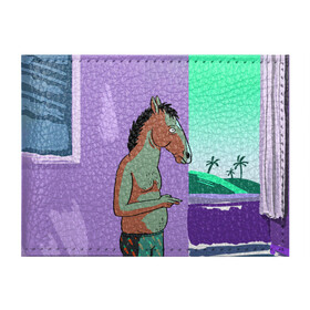 Обложка для студенческого билета с принтом BoJack в городе Новоалтайск, натуральная кожа | Размер: 11*8 см; Печать на всей внешней стороне | bojack horseman | конь боджек | лошадь боджек