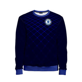 Детский свитшот 3D с принтом Chelsea 2018 Uniform в городе Новоалтайск, 100% полиэстер | свободная посадка, прямой крой, мягкая тканевая резинка на рукавах и понизу свитшота | Тематика изображения на принте: chelsea | fc | спорт | спортивные | фк | футбол | челси