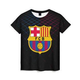 Женская футболка 3D с принтом FC Barca 2018 Line в городе Новоалтайск, 100% полиэфир ( синтетическое хлопкоподобное полотно) | прямой крой, круглый вырез горловины, длина до линии бедер | fc | fc barcelona | fcb | барселона | спорт | спортивные | фк | футбол | футбольный клуб