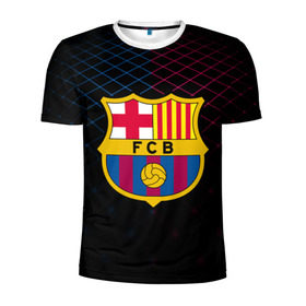 Мужская футболка 3D спортивная с принтом FC Barca 2018 Line в городе Новоалтайск, 100% полиэстер с улучшенными характеристиками | приталенный силуэт, круглая горловина, широкие плечи, сужается к линии бедра | fc | fc barcelona | fcb | барселона | спорт | спортивные | фк | футбол | футбольный клуб