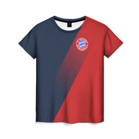 Женская футболка 3D с принтом FC Bayern 2018 Элитная в городе Новоалтайск, 100% полиэфир ( синтетическое хлопкоподобное полотно) | прямой крой, круглый вырез горловины, длина до линии бедер | bayern | fly fc | бавария | спорт | футбольный клуб