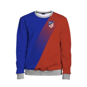 Детский свитшот 3D с принтом Atletico Madrid 2018 Элитная в городе Новоалтайск, 100% полиэстер | свободная посадка, прямой крой, мягкая тканевая резинка на рукавах и понизу свитшота | Тематика изображения на принте: атлетико мадрид | эмблема