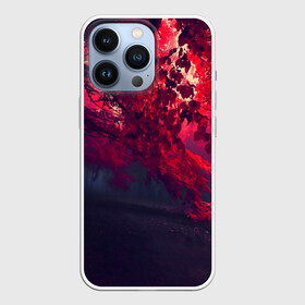 Чехол для iPhone 13 Pro с принтом Мрачный лес в городе Новоалтайск,  |  | Тематика изображения на принте: вечер | времена | время | года | дерево | деревья | живой | закат | красный | куст | кусты | лес | листья | мир | осень | природа | фауна | флора | черный