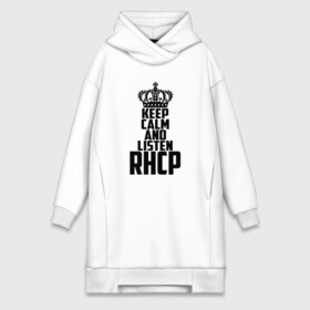 Платье-худи хлопок с принтом Keep calm and listen RHCP в городе Новоалтайск,  |  | red hot chili peppers | rhcp | альтернативный | группа | джош клингхоффер | красные острые перцы чили | метал | ред хот чили пеперс | рок | рхчп | рэп | фанк | фли | чад смит | энтони кидис