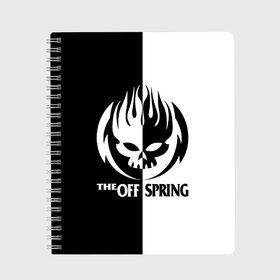 Тетрадь с принтом The Offspring в городе Новоалтайск, 100% бумага | 48 листов, плотность листов — 60 г/м2, плотность картонной обложки — 250 г/м2. Листы скреплены сбоку удобной пружинной спиралью. Уголки страниц и обложки скругленные. Цвет линий — светло-серый
 | the offspring | офспринг | оффспринг | рок