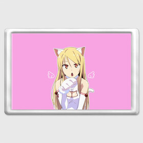 Магнит 45*70 с принтом Shina Mashiro Neko - Nyan в городе Новоалтайск, Пластик | Размер: 78*52 мм; Размер печати: 70*45 | cat | kawai | mashira | neko | nyan | sakurasou no pet na kanojo | shina | shina mashiro | tyan | анимэ | кошечка из сакурасо | сакурасо