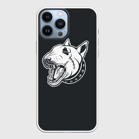 Чехол для iPhone 13 Pro Max с принтом Опасный бультерьер в городе Новоалтайск,  |  | Тематика изображения на принте: домашние животные | пес | собака