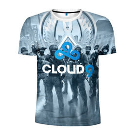 Мужская футболка 3D спортивная с принтом CLOUD 9 CS GO в городе Новоалтайск, 100% полиэстер с улучшенными характеристиками | приталенный силуэт, круглая горловина, широкие плечи, сужается к линии бедра | cloud 9 | counter strike | cs go | esports | team | известные | киберспорт | мировые | спорт