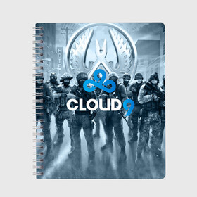 Тетрадь с принтом CLOUD 9 CS GO в городе Новоалтайск, 100% бумага | 48 листов, плотность листов — 60 г/м2, плотность картонной обложки — 250 г/м2. Листы скреплены сбоку удобной пружинной спиралью. Уголки страниц и обложки скругленные. Цвет линий — светло-серый
 | cloud 9 | counter strike | cs go | esports | team | известные | киберспорт | мировые | спорт