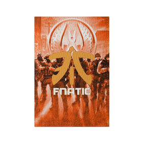 Обложка для паспорта матовая кожа с принтом FNATIC CS GO в городе Новоалтайск, натуральная матовая кожа | размер 19,3 х 13,7 см; прозрачные пластиковые крепления | counter strike | cs | cs go | fnatic | global | go.offensive | шутер