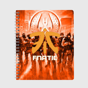 Тетрадь с принтом FNATIC CS GO в городе Новоалтайск, 100% бумага | 48 листов, плотность листов — 60 г/м2, плотность картонной обложки — 250 г/м2. Листы скреплены сбоку удобной пружинной спиралью. Уголки страниц и обложки скругленные. Цвет линий — светло-серый
 | counter strike | cs | cs go | fnatic | global | go.offensive | шутер