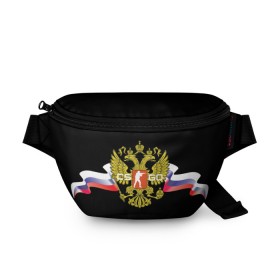 Поясная сумка 3D с принтом CS GO RUSSIAN TEAM в городе Новоалтайск, 100% полиэстер | плотная ткань, ремень с регулируемой длиной, внутри несколько карманов для мелочей, основное отделение и карман с обратной стороны сумки застегиваются на молнию | global offensive | герб | россия | флаг