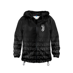 Детская ветровка 3D с принтом Juventus 2018 Original в городе Новоалтайск, 100% полиэстер | подол и капюшон оформлены резинкой с фиксаторами, по бокам два кармана без застежек, один потайной карман на груди | Тематика изображения на принте: juventus | линии | спорт | футбол | футбольный клуб | ювентус