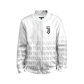 Детский бомбер 3D с принтом Juventus 2018 Original в городе Новоалтайск, 100% полиэстер | застегивается на молнию, по бокам два кармана без застежек, мягкие манжеты, по низу бомбера и на воротнике — эластичная резинка | juventus | спорт | спортивные | футбол | футбольный клуб | ювентус