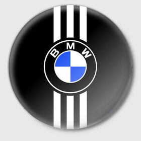 Значок с принтом BMW SPORTWEAR в городе Новоалтайск,  металл | круглая форма, металлическая застежка в виде булавки | bmw | автомобильные | бмв | машины