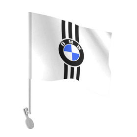 Флаг для автомобиля с принтом BMW SPORTWEAR в городе Новоалтайск, 100% полиэстер | Размер: 30*21 см | bmw | автомобильные | бмв | машины
