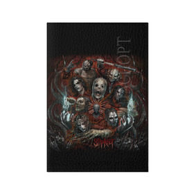 Обложка для паспорта матовая кожа с принтом Slipknot в городе Новоалтайск, натуральная матовая кожа | размер 19,3 х 13,7 см; прозрачные пластиковые крепления | metal | slipknot | taylor | слипкнот