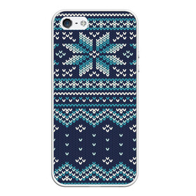 Чехол для iPhone 5/5S матовый с принтом Вязаный орнамент в городе Новоалтайск, Силикон | Область печати: задняя сторона чехла, без боковых панелей | Тематика изображения на принте: christmas | new year | pattern | арт | вязание | вязаный | зима | новый год | праздник | рождество | свитер | текстура | узор