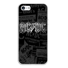 Чехол для iPhone 5/5S матовый с принтом AC DC в городе Новоалтайск, Силикон | Область печати: задняя сторона чехла, без боковых панелей | Тематика изображения на принте: ас | ац | диси | дс | дц | исидиси | эйси