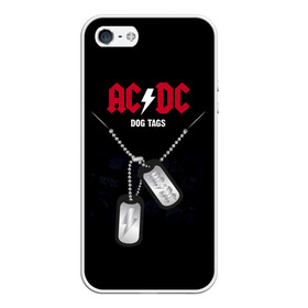 Чехол для iPhone 5/5S матовый с принтом AC DC в городе Новоалтайск, Силикон | Область печати: задняя сторона чехла, без боковых панелей | Тематика изображения на принте: ас | ац | диси | дс | дц | исидиси | эйси