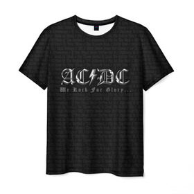 Мужская футболка 3D с принтом AC/DC в городе Новоалтайск, 100% полиэфир | прямой крой, круглый вырез горловины, длина до линии бедер | ас | ац | диси | дс | дц | исидиси | эйси