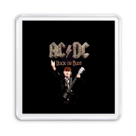 Магнит 55*55 с принтом AC/DC в городе Новоалтайск, Пластик | Размер: 65*65 мм; Размер печати: 55*55 мм | ас | ац | диси | дс | дц | исидиси | эйси