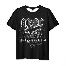 Мужская футболка 3D с принтом AC/DC в городе Новоалтайск, 100% полиэфир | прямой крой, круглый вырез горловины, длина до линии бедер | ас | ац | диси | дс | дц | исидиси | эйси
