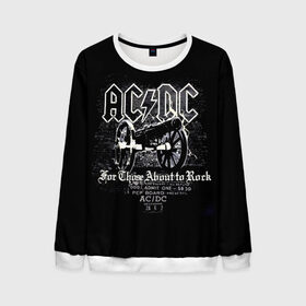 Мужской свитшот 3D с принтом AC/DC в городе Новоалтайск, 100% полиэстер с мягким внутренним слоем | круглый вырез горловины, мягкая резинка на манжетах и поясе, свободная посадка по фигуре | ас | ац | диси | дс | дц | исидиси | эйси