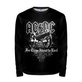 Мужской лонгслив 3D с принтом AC/DC в городе Новоалтайск, 100% полиэстер | длинные рукава, круглый вырез горловины, полуприлегающий силуэт | ас | ац | диси | дс | дц | исидиси | эйси