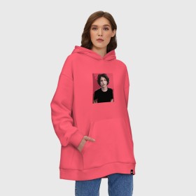 Худи SuperOversize хлопок с принтом Финн Вулфард в городе Новоалтайск, 70% хлопок, 30% полиэстер, мягкий начес внутри | карман-кенгуру, эластичная резинка на манжетах и по нижней кромке, двухслойный капюшон
 | finn wolfhard | оно | очень странные дела