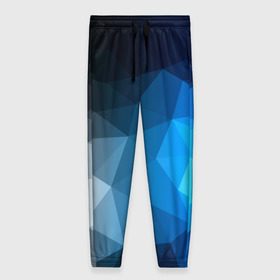 Женские брюки 3D с принтом Gray&Blue collection abstract в городе Новоалтайск, полиэстер 100% | прямой крой, два кармана без застежек по бокам, с мягкой трикотажной резинкой на поясе и по низу штанин. В поясе для дополнительного комфорта — широкие завязки | abstraction | geometry | polygon | абстракция | геометрия | грань | краски | кубик | кубики | линии | мозаика | полигон | разноцветные | ребро | текстура | тени | узор